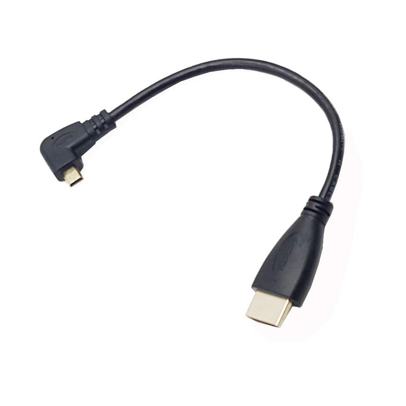 Seadream Angled Micro HDMI to HDMI Cable 8inch 90 Degree Angle Micro HDMI Male to HDMI Male Cable Connector (1Pack) (Right Angled) - Image 4